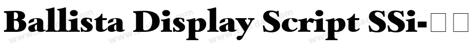 Ballista Display Script SSi字体转换